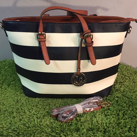 Handbags - Striped bag NWT